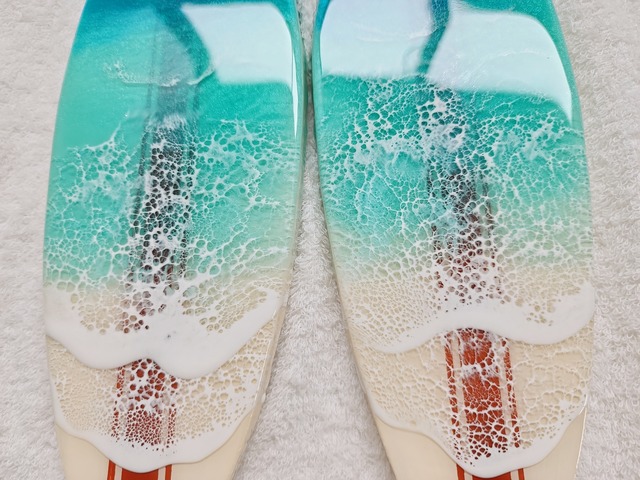 167.オーシャンレジンアート サーフボード型パネル 28㎝