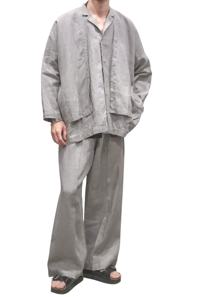 90's "SHIRIN GUILD" Pure Linen Wide Easy Trousers Made in Ireland