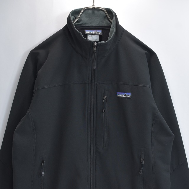 patagonia パタゴニア SP12 シンプルガイドジャケット ソフトシェル スタンドカラー 胸ロゴ アウトドア キャンプ ブラック USED ヴィンテージ ビンテージ 古着 メンズ S〜相当