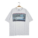 90s トラウト マス USA製 ヴィンテージ Tシャツ フライフィッシィング 毛針 グレー シングルステッチ サイズXL BZ0674