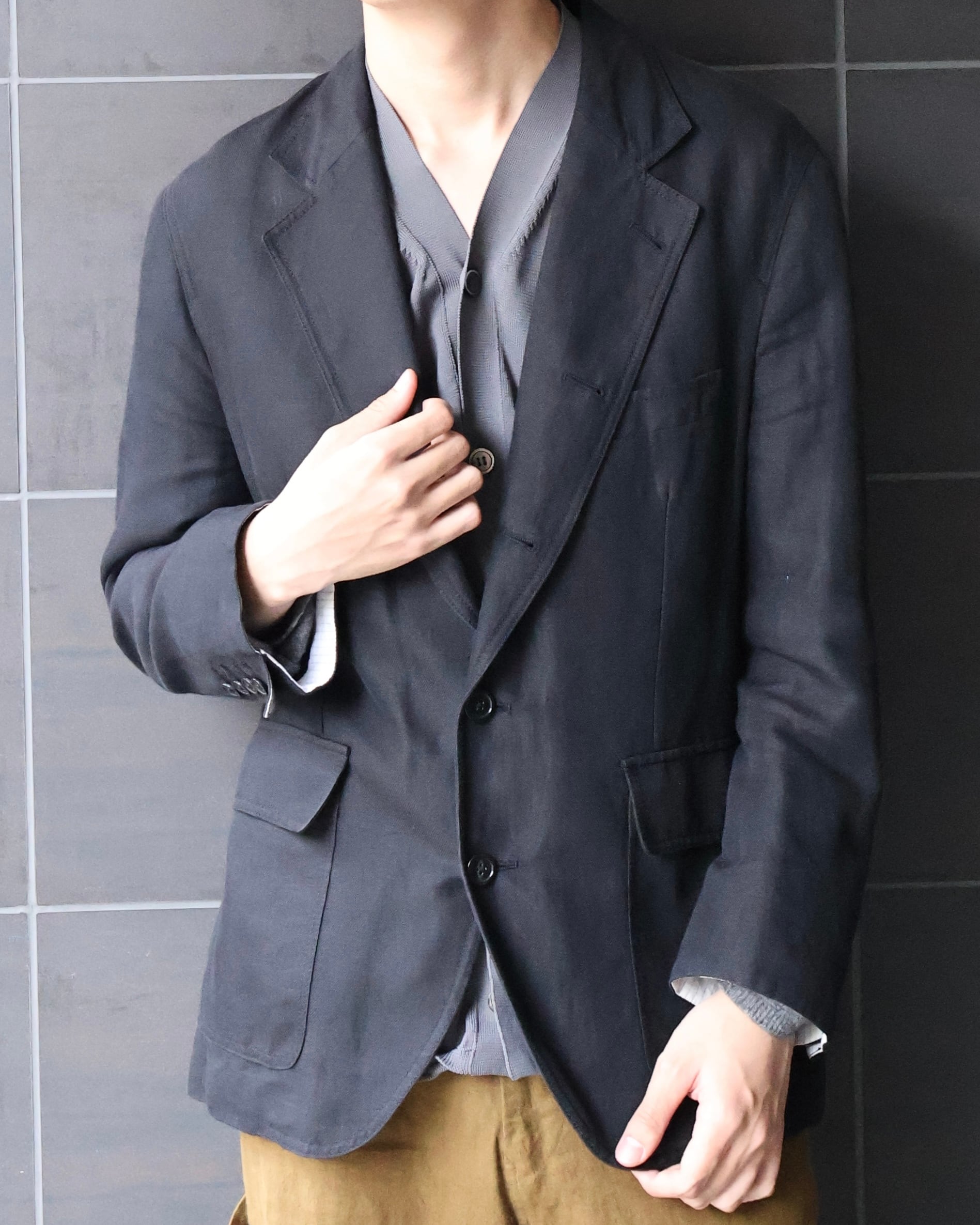 2006FW Dior homme by Hedi Slimane】fly front coating coat