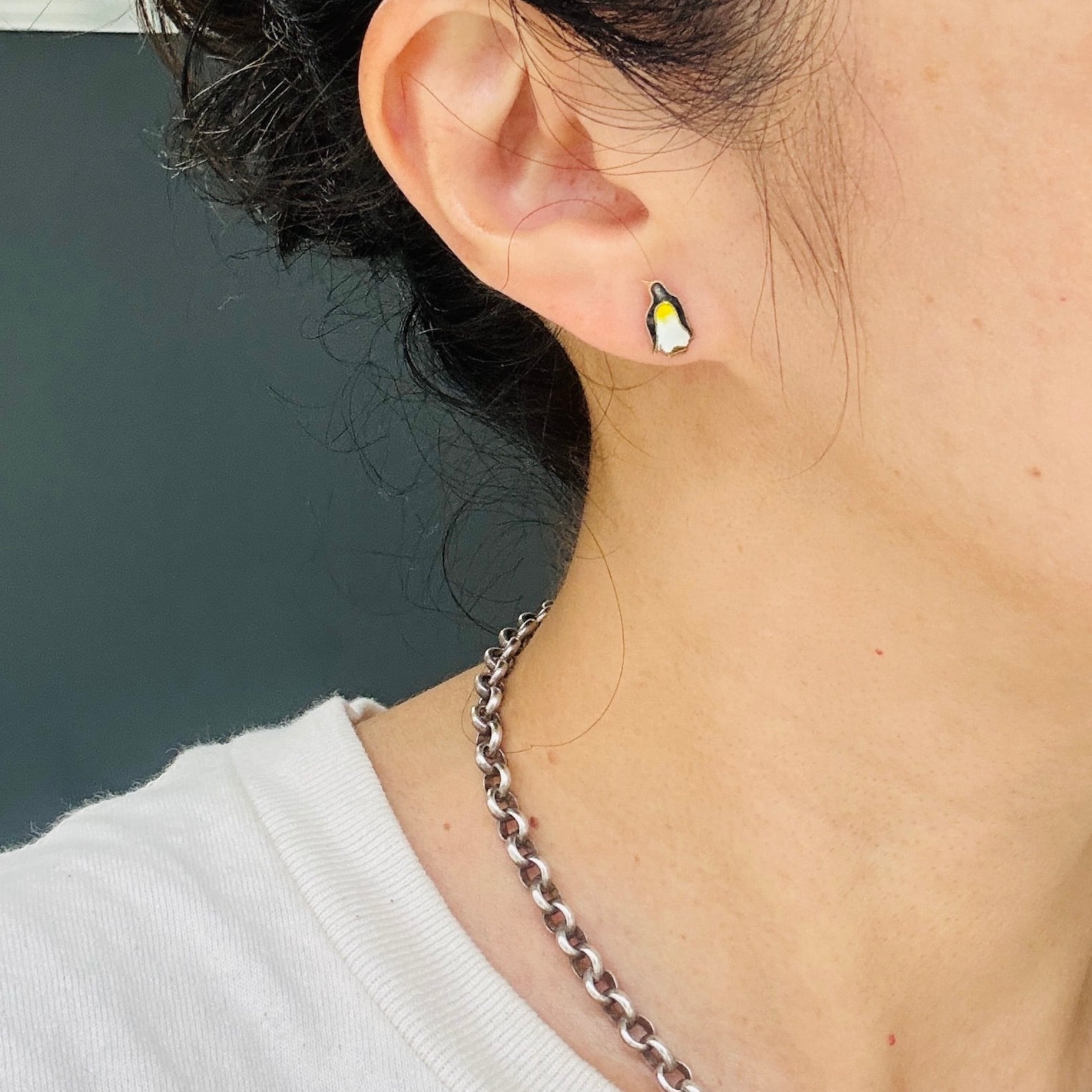 GPシルバー925 エナメルペンギンピアス | Milo Antiques & Vintage