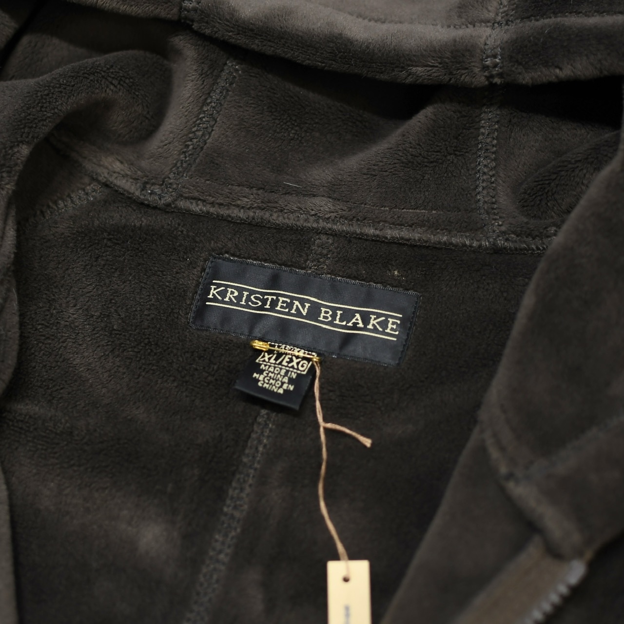 arm pocket design fur zip up hoodie