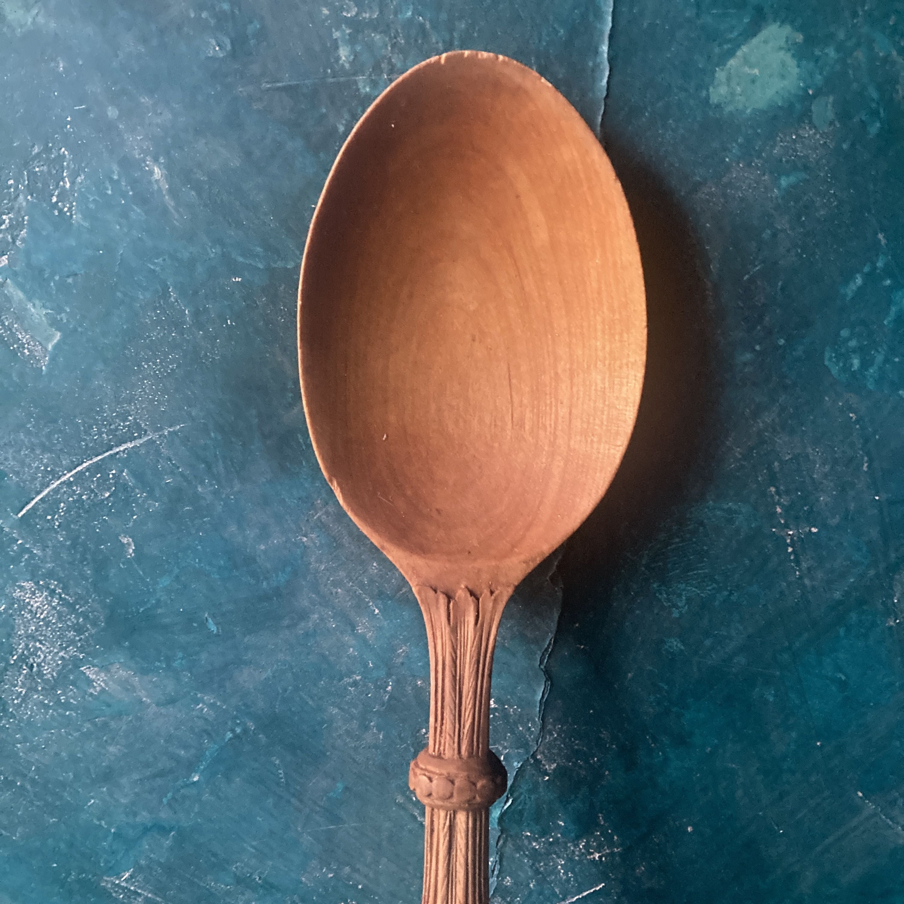 アカンサス彫刻の木製スプーン＆フォーク（ノルウェー / 19世紀末〜20