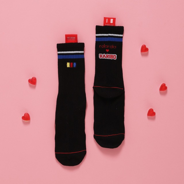 Rolarola Rolarola X Haribo Socks Black 正規品 韓国 ブランド 靴下 Bz Bonz 韓国ブランド 代行