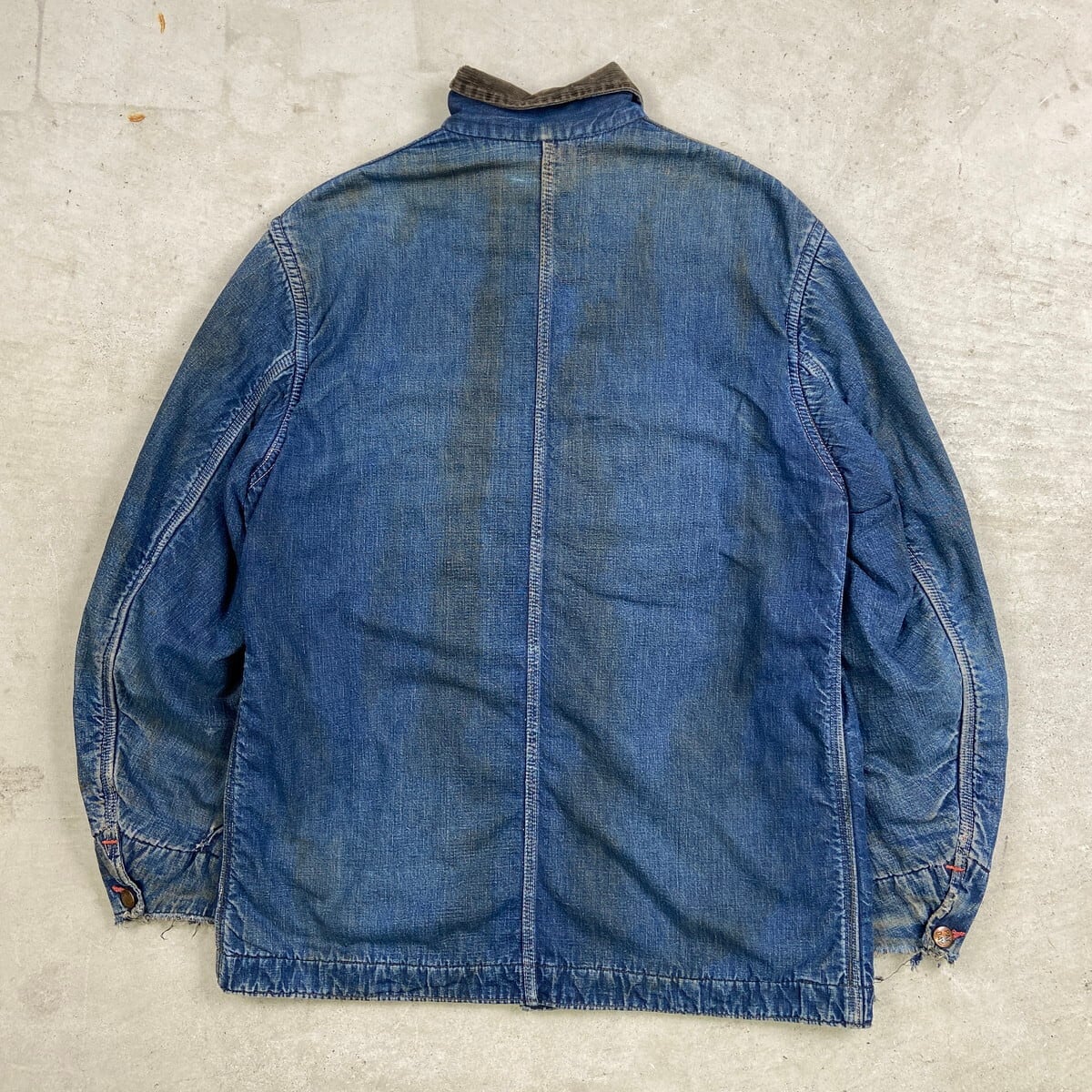 50年代 PAYDAY ペイデイ デニムカバーオール コーデュロイ襟 メンズM~L