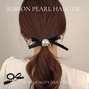 pearl ribbon hair tie No.Z150