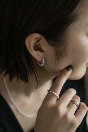 パールツイスト シルバーピアス Silver925