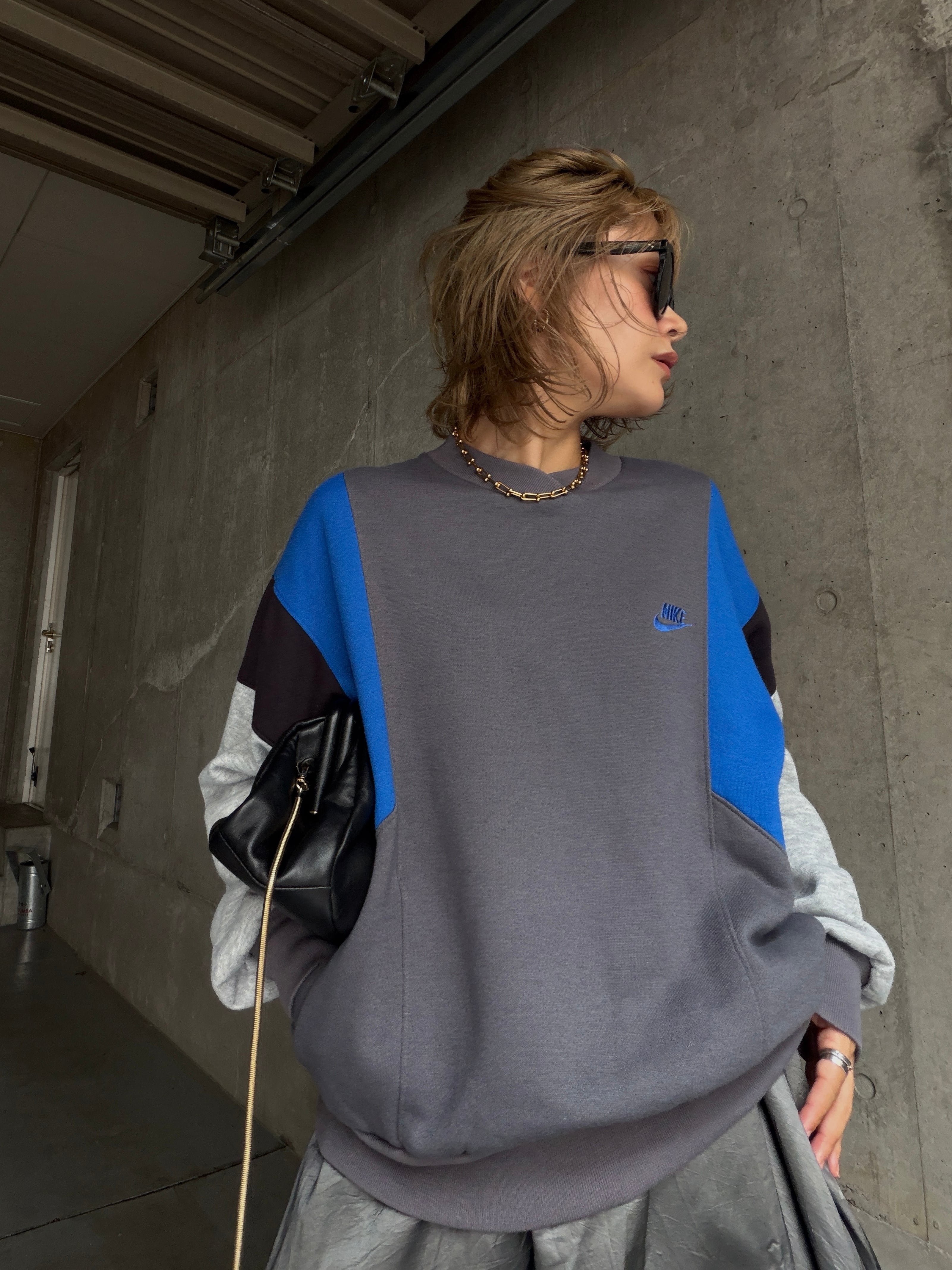(CS2543)90's NIKE color panel sweat