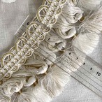 ガロンテープ タッセル　フリンジ付き　白×ゴールド　切売　Houles Paris　カーテン　未使用品 12clct1