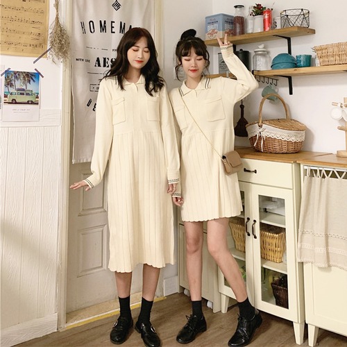 ✞ オータムウィンター♡ショートソリッド カラーニット ロング 秋物 冬物 ソリッドカラー ✞ゴスロリ SM ミリ 甘ロリ クラロリ 和ロリ エレガント 黒ロリ 姫ロリ 華ロリ BB-BB96233829441