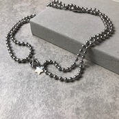 ボールチェーン シルバー マンテルネックレス