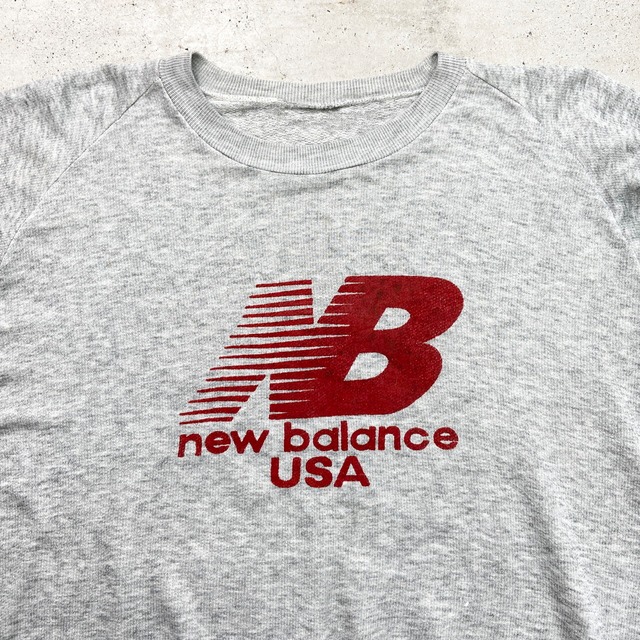 80年代 NEW BALANCE ニューバランス ラグランスウェットシャツ ロL 