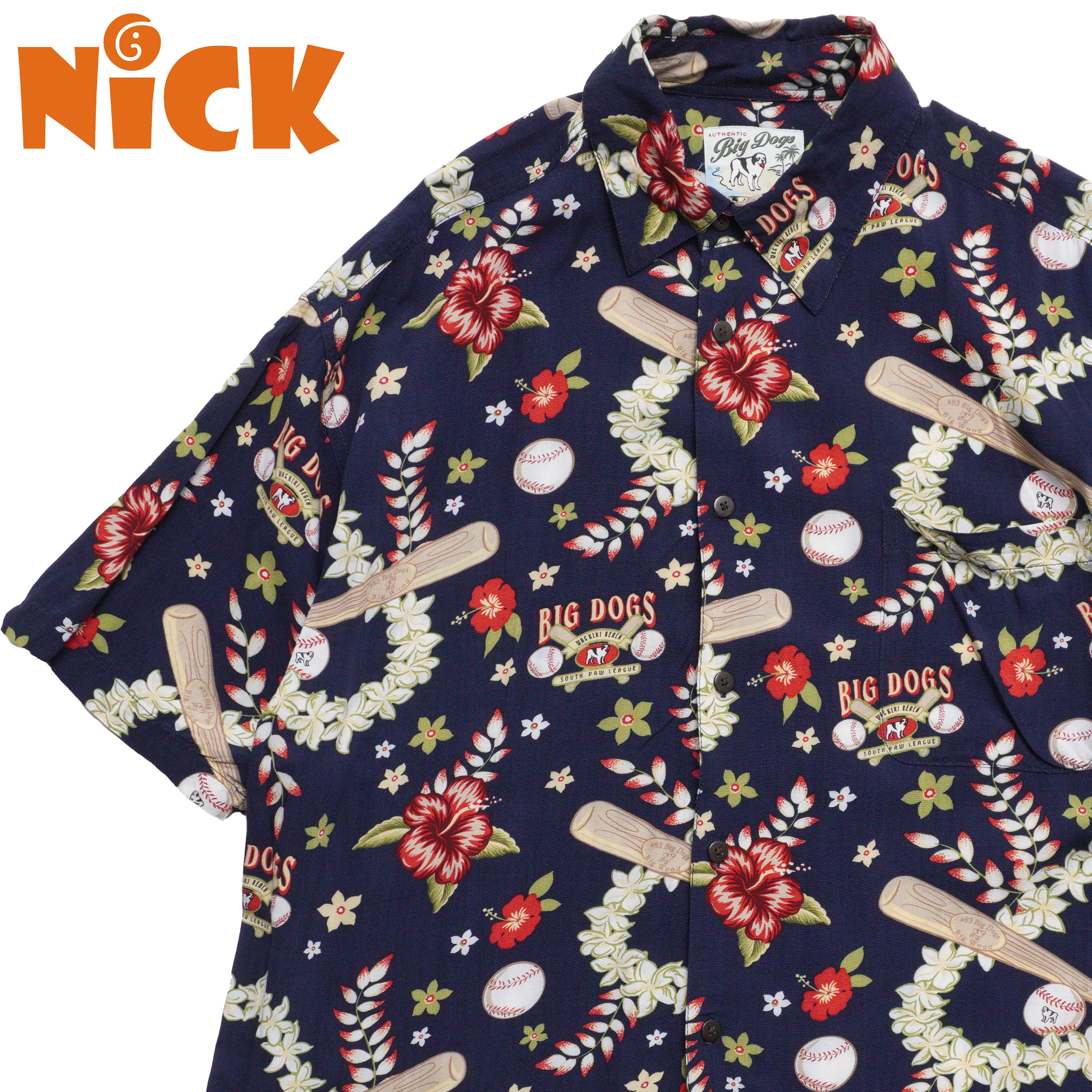 Men's】90s - ブロックパターン プルオーバー アロハシャツ / ハワイ製