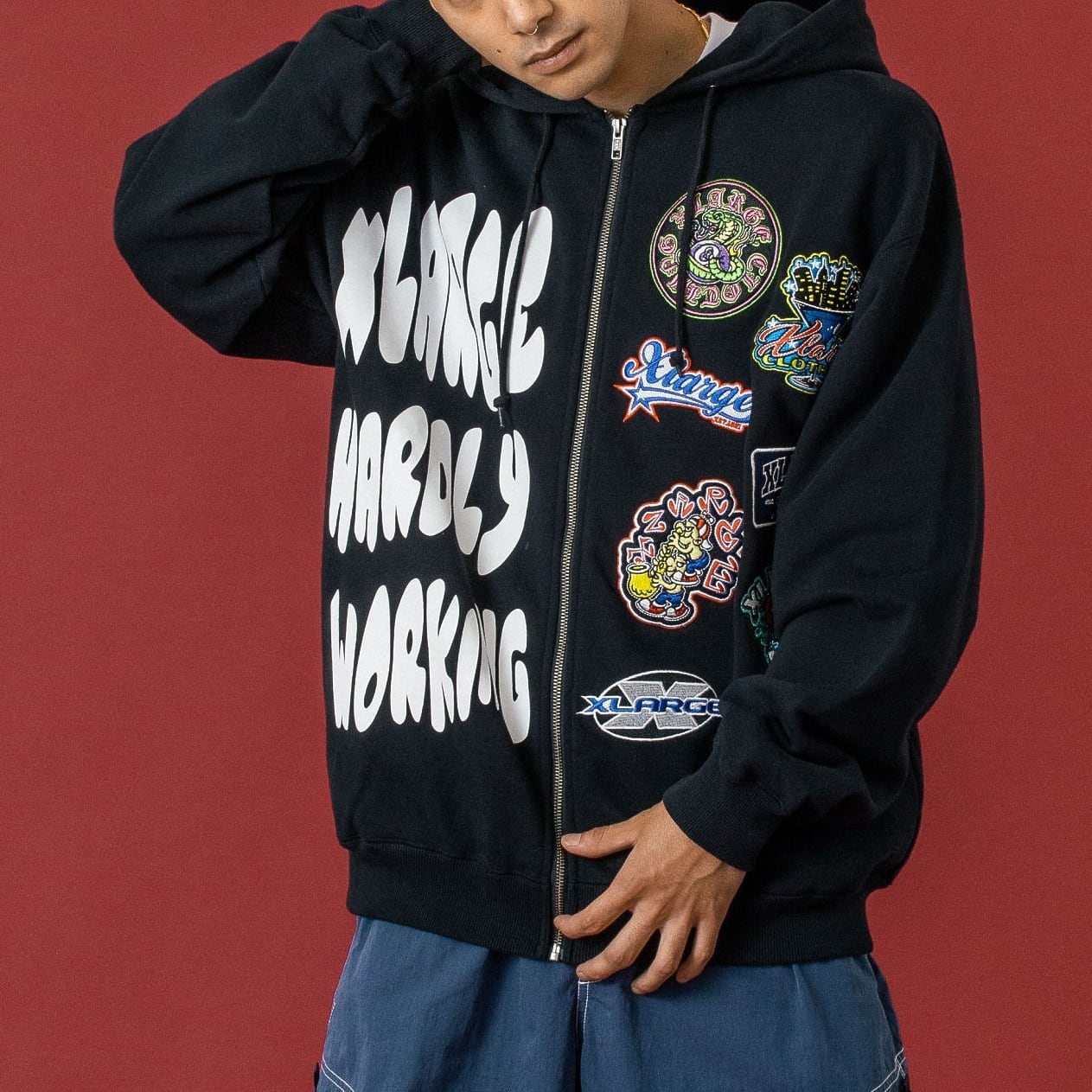 XLARGE（エクストララージ） MULTI LOGO ZIP UP HOODED SWEATSHIRT