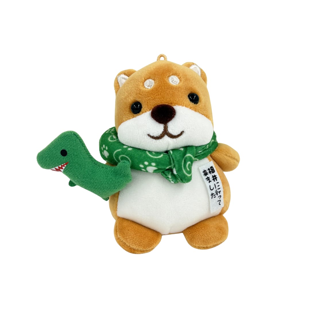 福井限定 名所めぐり旅しばいぬ マスコットボールチェーンフエ入りマスコット旅シリーズ(柴犬/福井・恐竜)