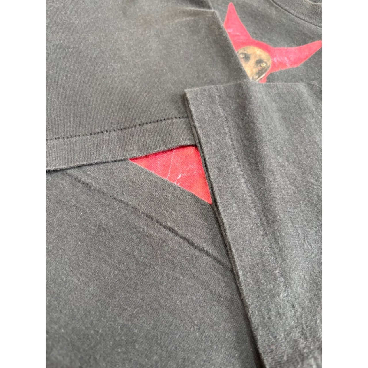 90s WILLIAM WEGMAN "DEVIL DOG" Art Tee Size M程