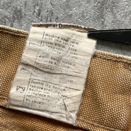 90s USA製 ブラウン ダブルニー Carhartt B01 33×32 詳細写真5