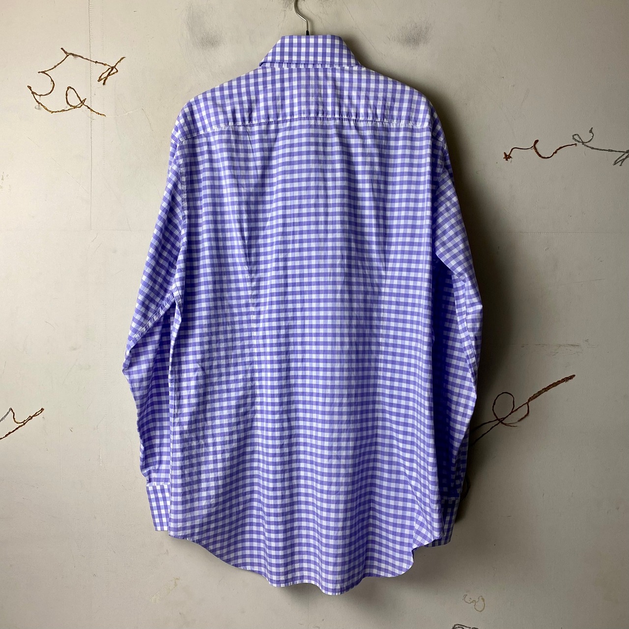 BRIONI gingham check pattern B.D.shirt