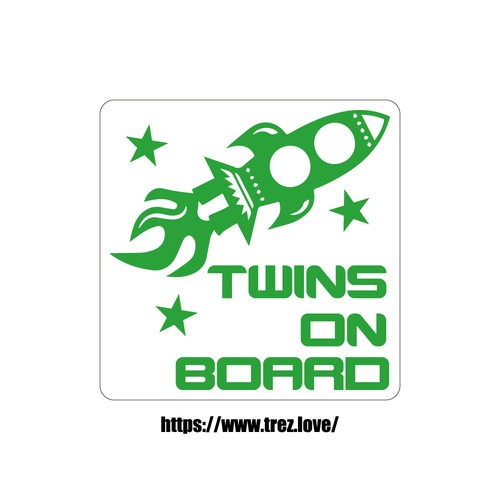 全8色 TWINS ON BOARD スペースシャトル 宇宙船 マグネット