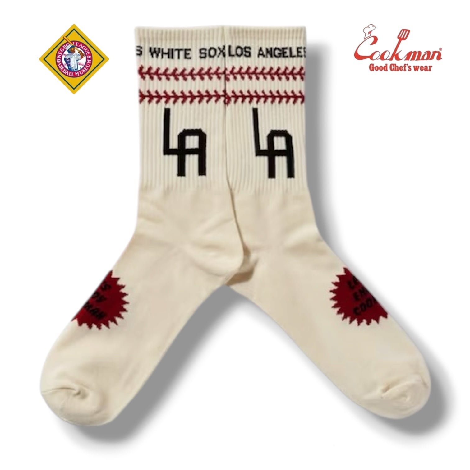 COOKMAN Rib Crew Socks Negro Leagues LA White Sox ソックス コラボ