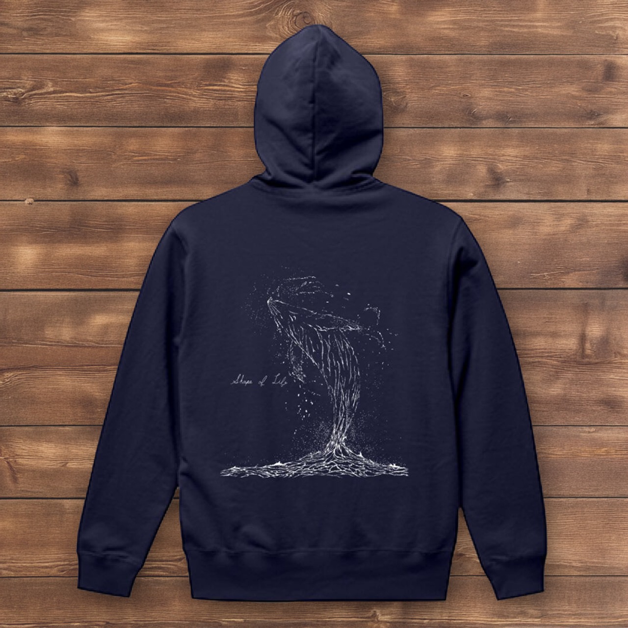 Shape of Life-フルジップパーカー(ネイビー) - 2