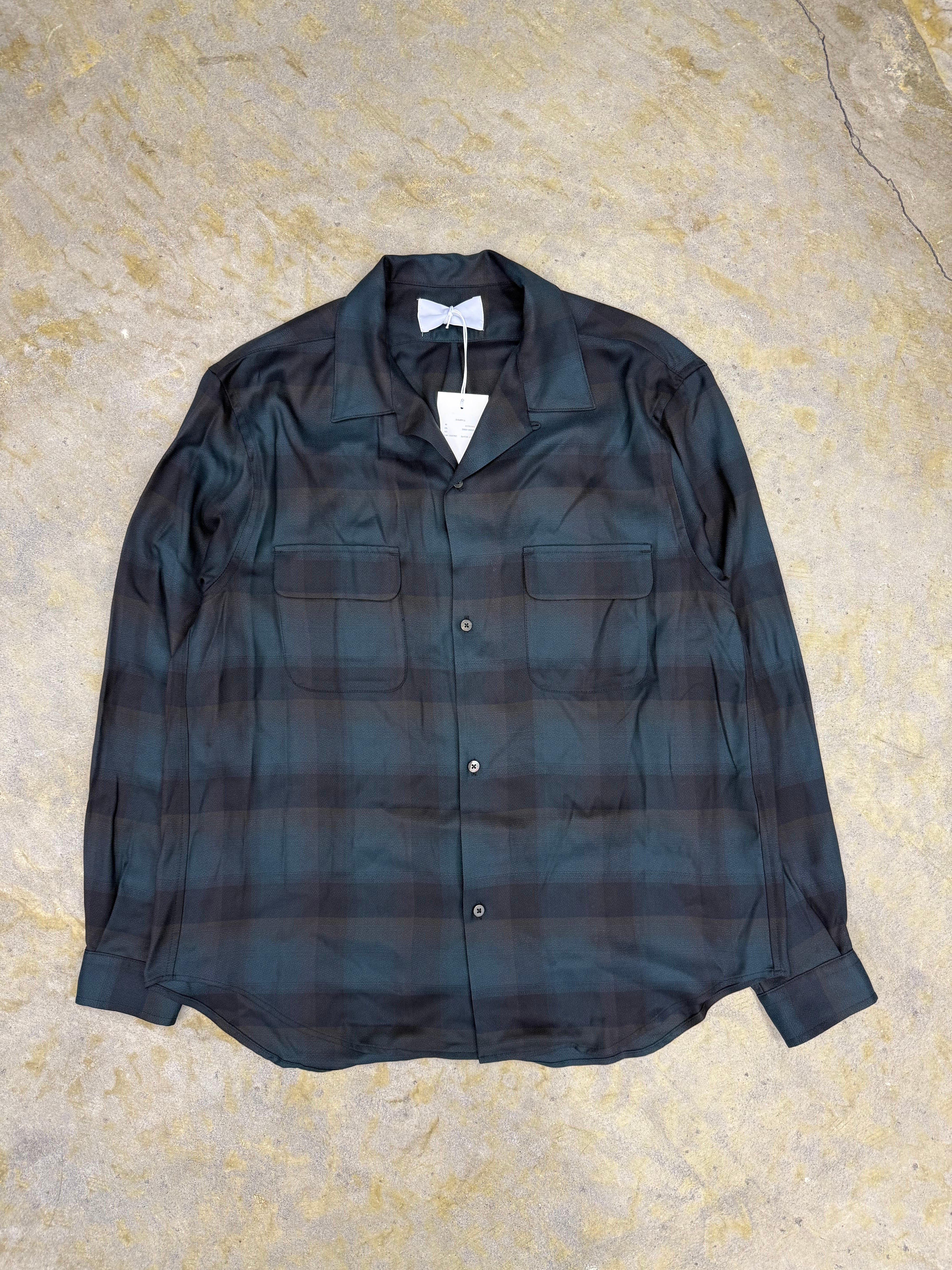 トップス SUGARHILL 25AW Plaid Open Collar Shirts SUGARHILL | PLAID OPEN COLLOR SHIRTS | DEEP GREEN | HOWDAY