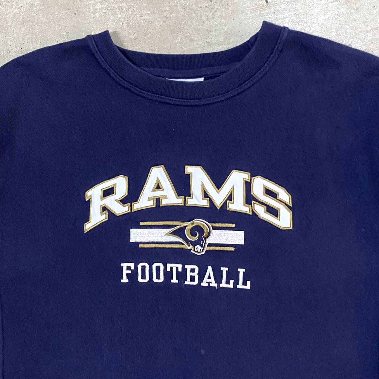 【NFL】RAMS ロサンゼルス ラムズ ビッグロゴ 刺繍 ナイロンジャケット
