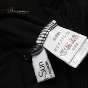 社交ダンス 衣装 スタンダード トップス レッスンウェア レディース Create-Sun クリエイトサン 練習着 ブラック系 黒 ラインストーン 無地 伸縮性 フィット感 シンプル モノトーン おしゃれ アシンメトリー 袖あり スタイリッシュ ダンスウェア 衣装 ブラック トップス レディース用 発表会 練習用 エレガント ステージ衣装