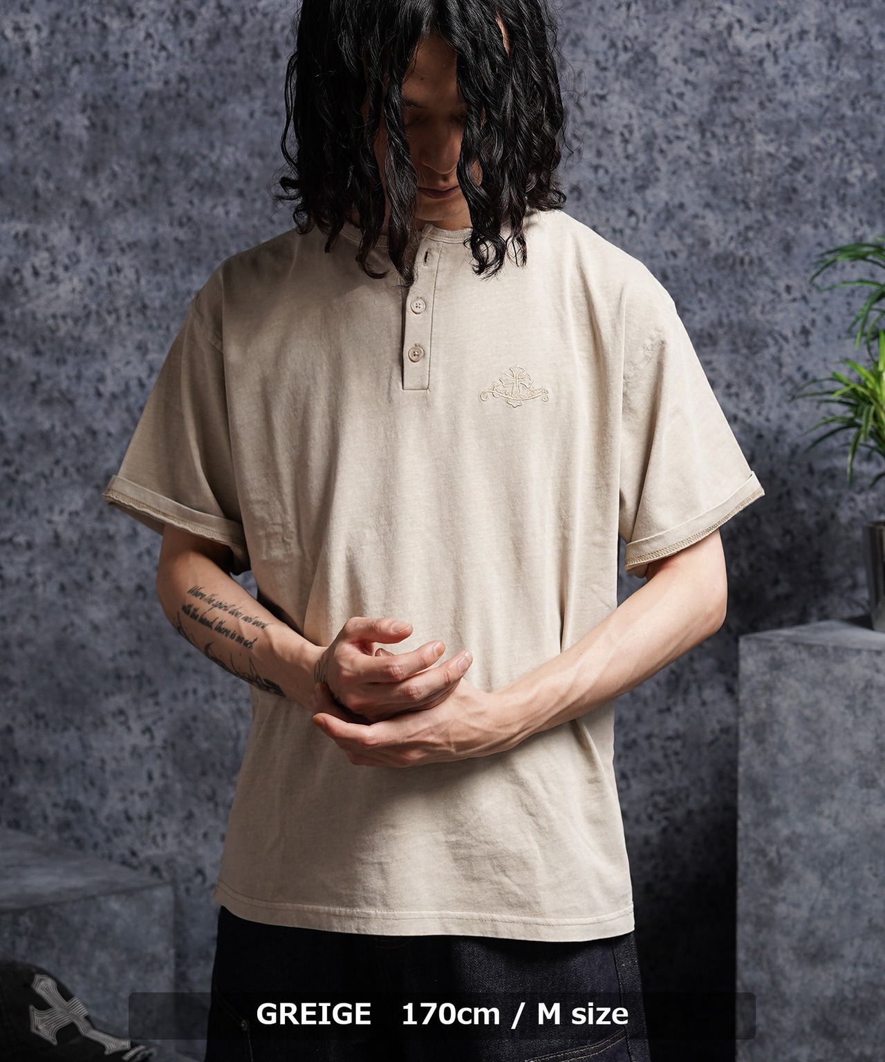 ◆ピグメント ヘンリーネック Tシャツ◆sb-g8243462N