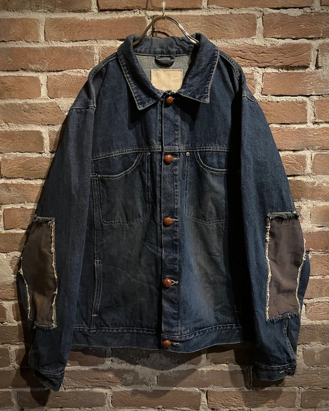 【Caka act3】Corduroy Swiching Loose Denim Jacket