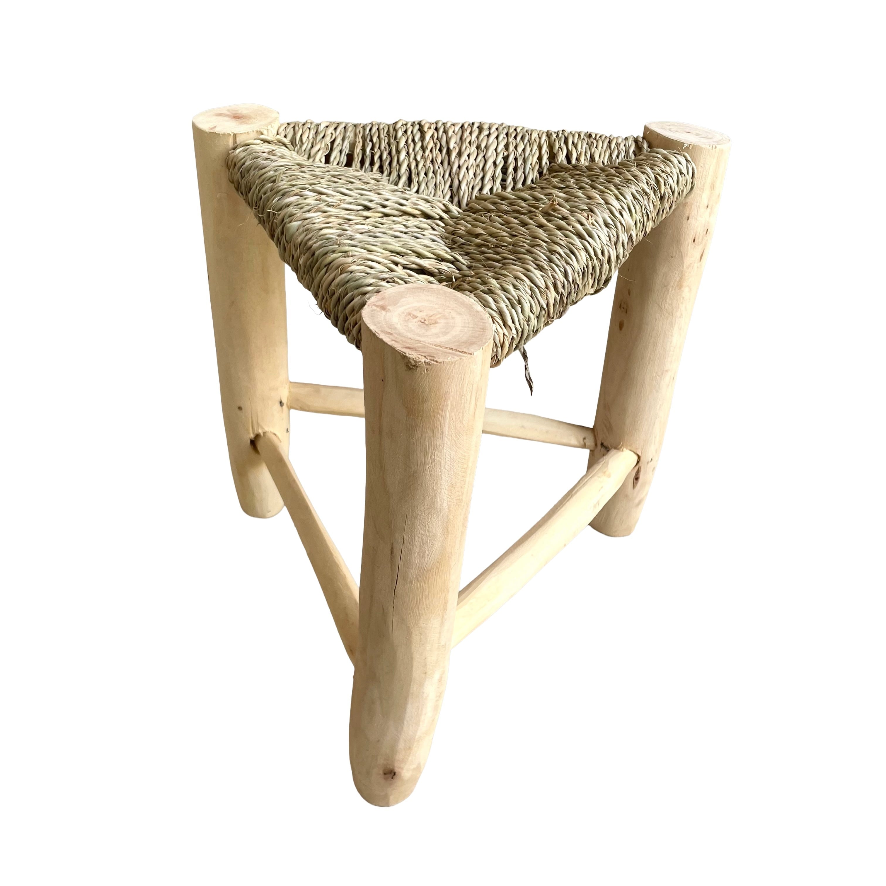 Moroccan wooden triangle chair モロッコ ドーム三角木椅子④ w33.5