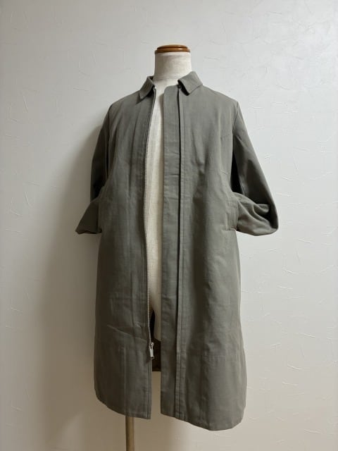 Solid Color Design Zip-Up Work Coat