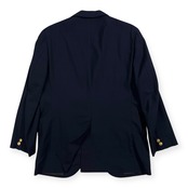80s NEWYORKER ニューヨーカー 金ボタン サマー 段返り3B ブレザー 92A5 /ネイビー/紺ブレ/背抜き/ビンテージ