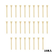 Tabata(タバタ) ゴルフ ティー ロングティー ウッドティー ロング プロスリムロング 白木 70mm 18本入 ニス GV0506