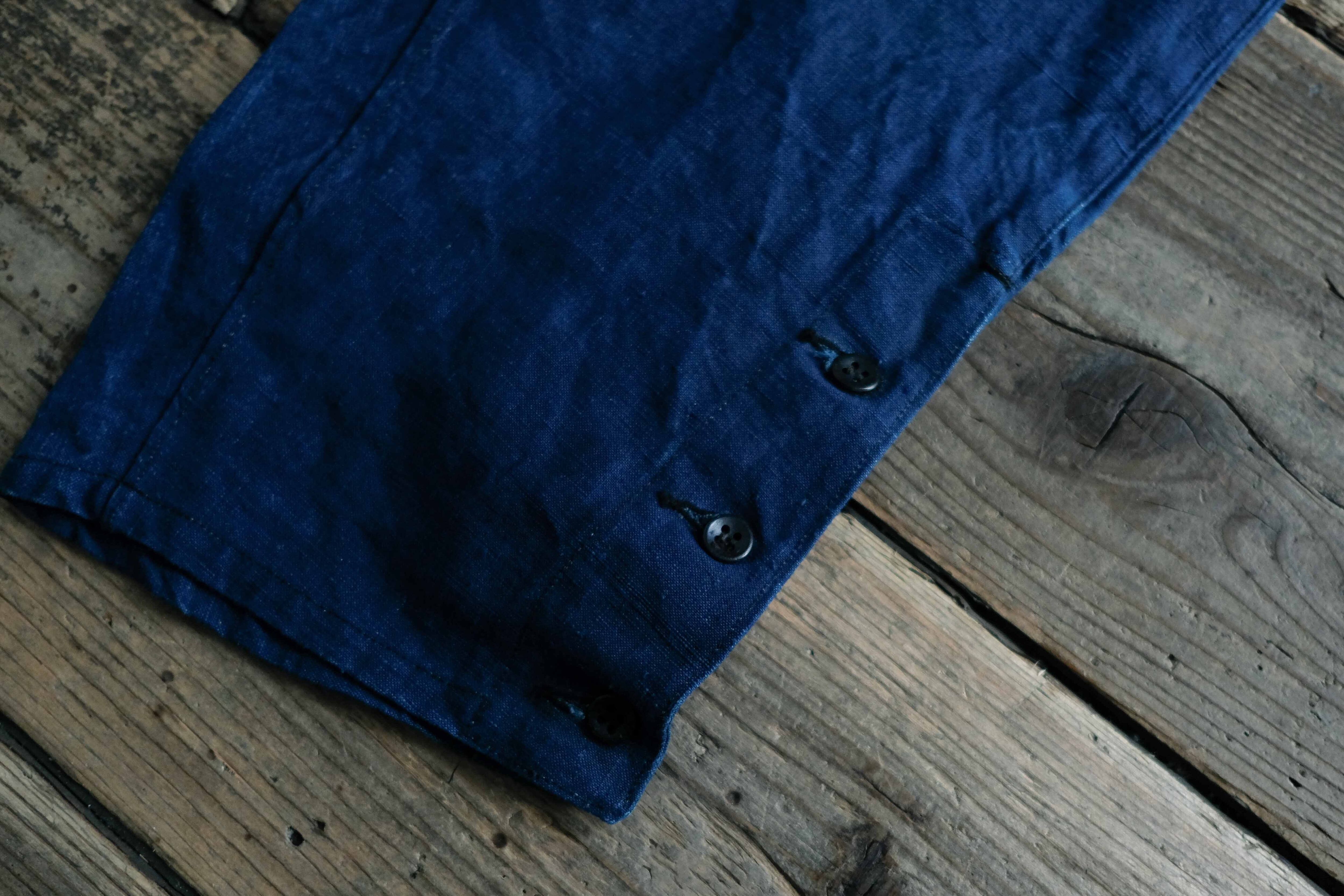 タイソン様 フランス リネン ワークパンツ 58 ネイビー インディゴ タイソン様 フランス リネン ワークパンツ 58 ネイビー