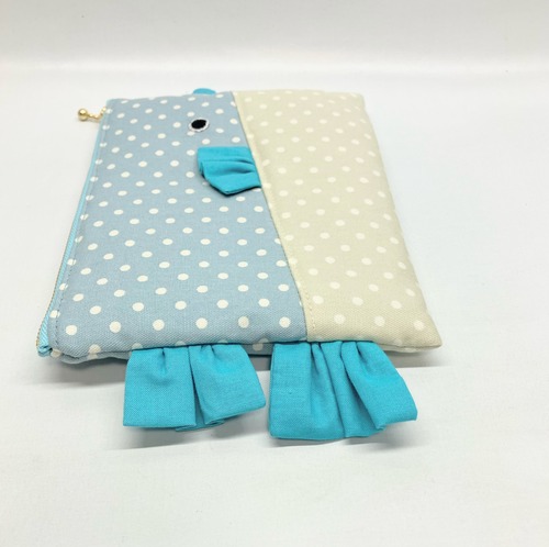 ハコフグ 　フラットポーチ｜とりさん工房ーかわいいハンドメイドポーチ