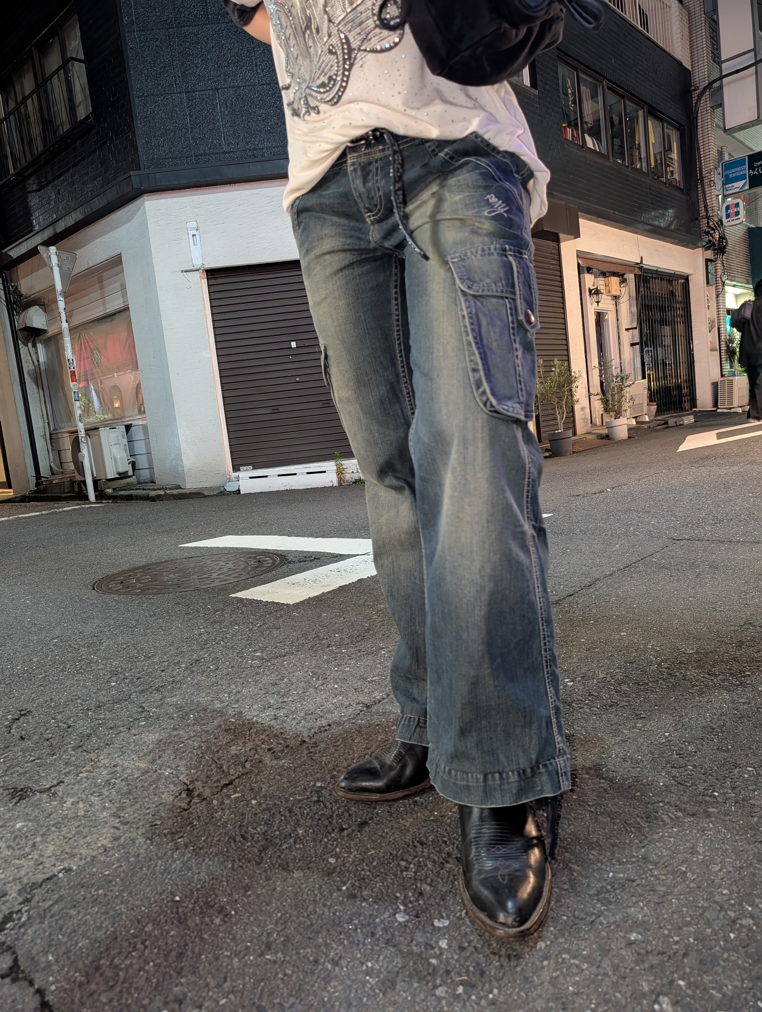 "ROXY" cargo denim pants