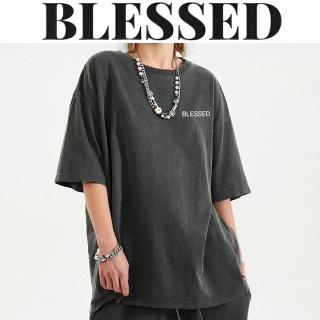 BLESSED vintage tee ビンテージ加工ビッグシルエットTシャツ