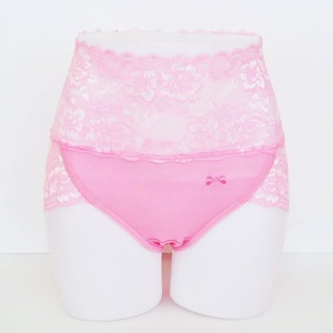 レースS～Lサイズ「サーモンピンク」立体構造 綿素材