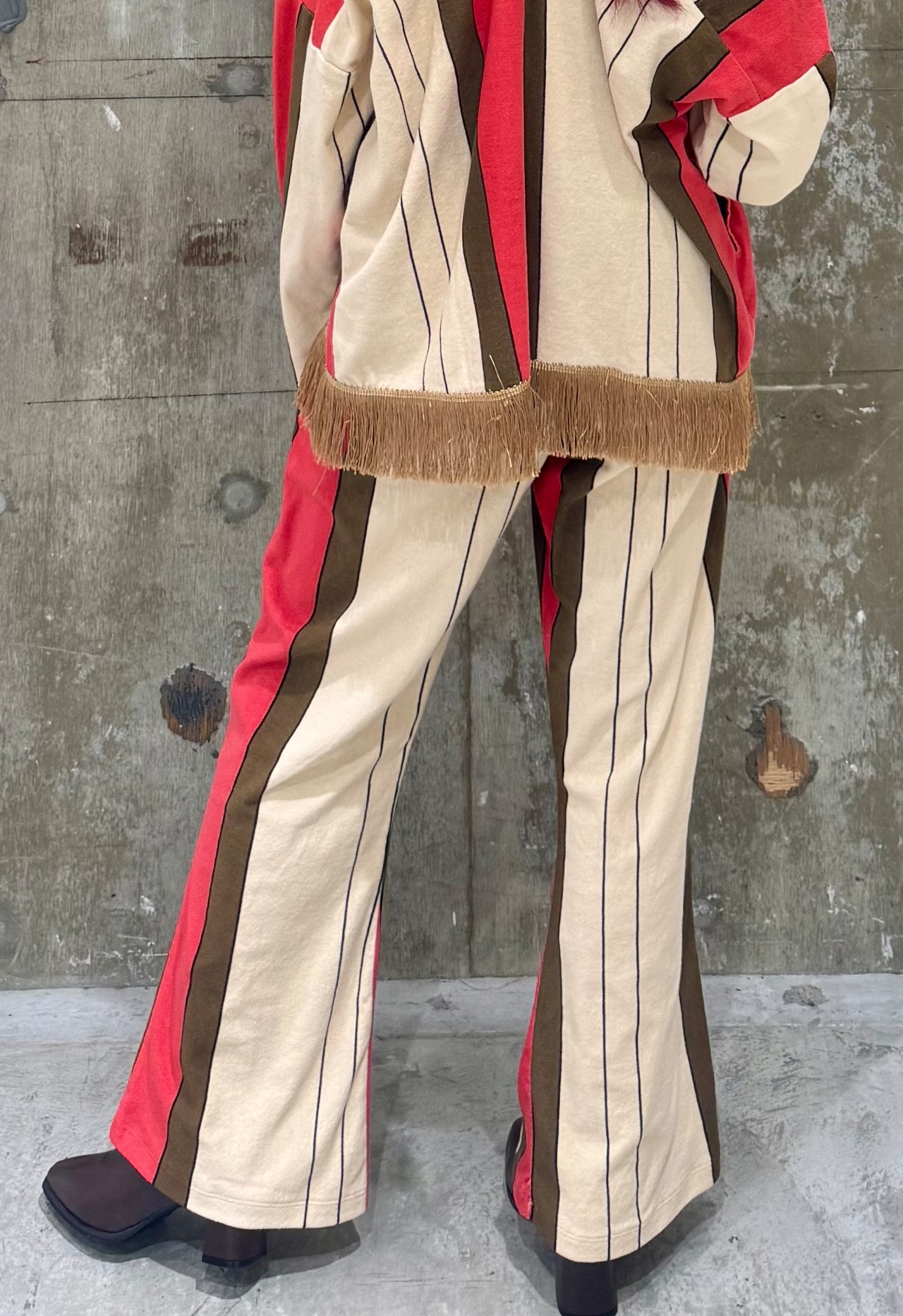 【STEVIE 】PILE STRIPE LONG PANTS