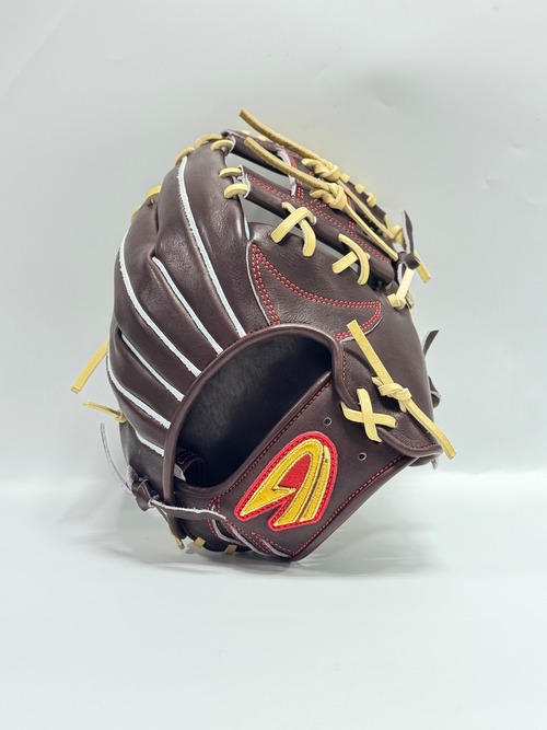 DｰQuestｰディークエスト　ミチイスポーツオリジナル店舗別注グラブ　硬式グローブ　右投げ用　161型　バーガンディー×Cブラウン 画像