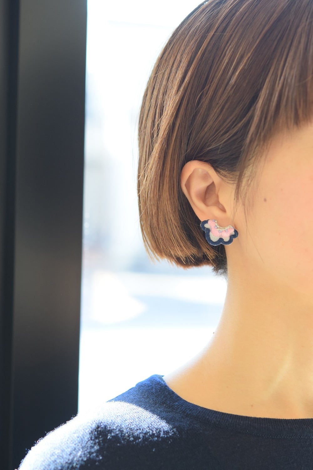 ピアス　シロトシロ　19 ミズイロトシロ ピアス「ひらひら」 | Futariya