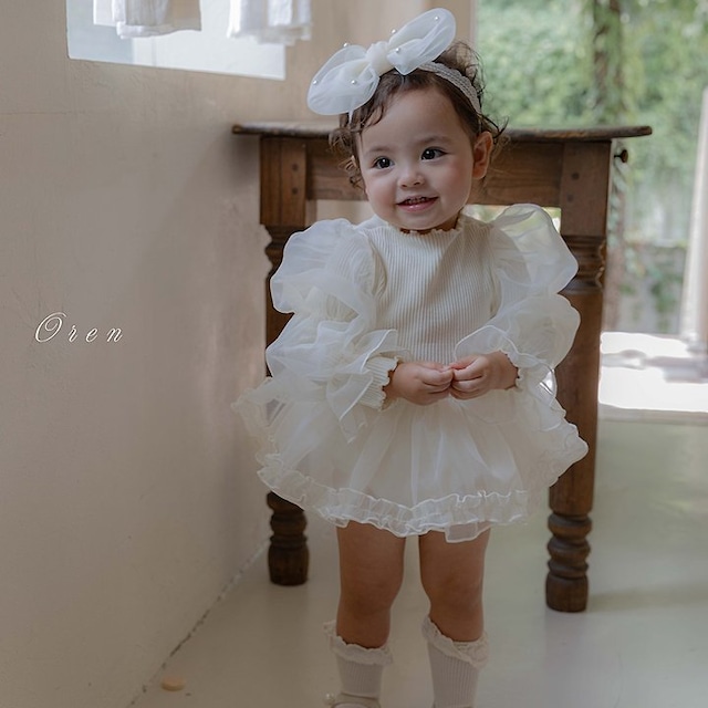 【取寄】oren|severine organza bodysuit|セブリンオーガンジーボディスーツ|S-M|baby|26 autumn