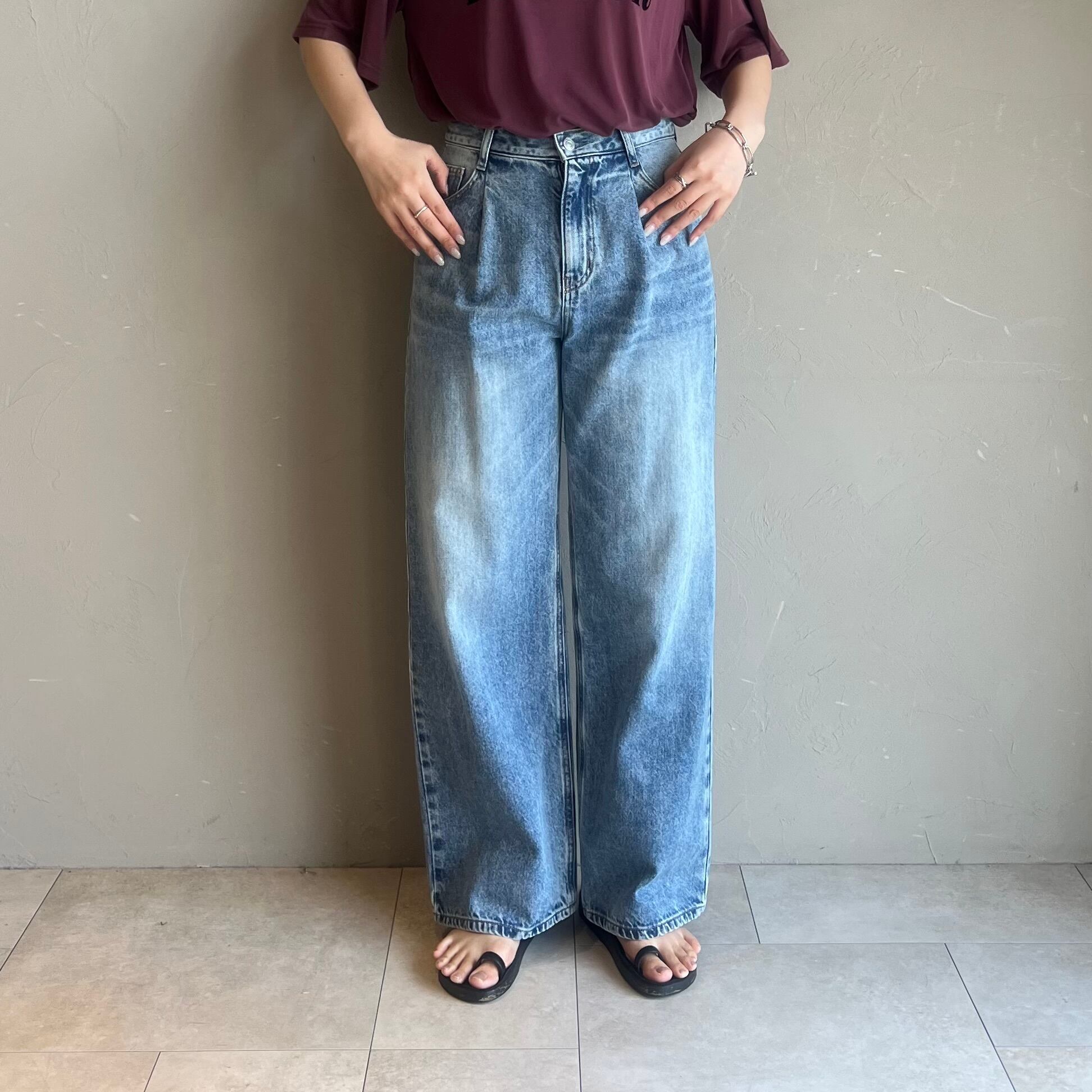 cafune; 】タックバギーデニムパンツ | valance 福井