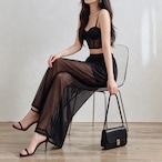 sheer long tulle pants / l0606