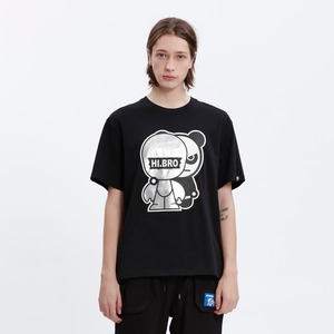 SALE【HIPANDA ハイパンダ】メンズ BROプリント Tシャツ MEN'S BRO PRINT SHORT SLEEVED T-SHIRT / WHITE・BLACK