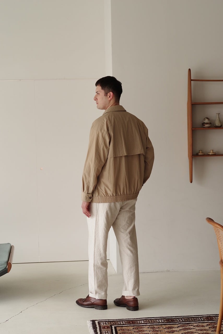 Linen Cotton Herringbone Trousers