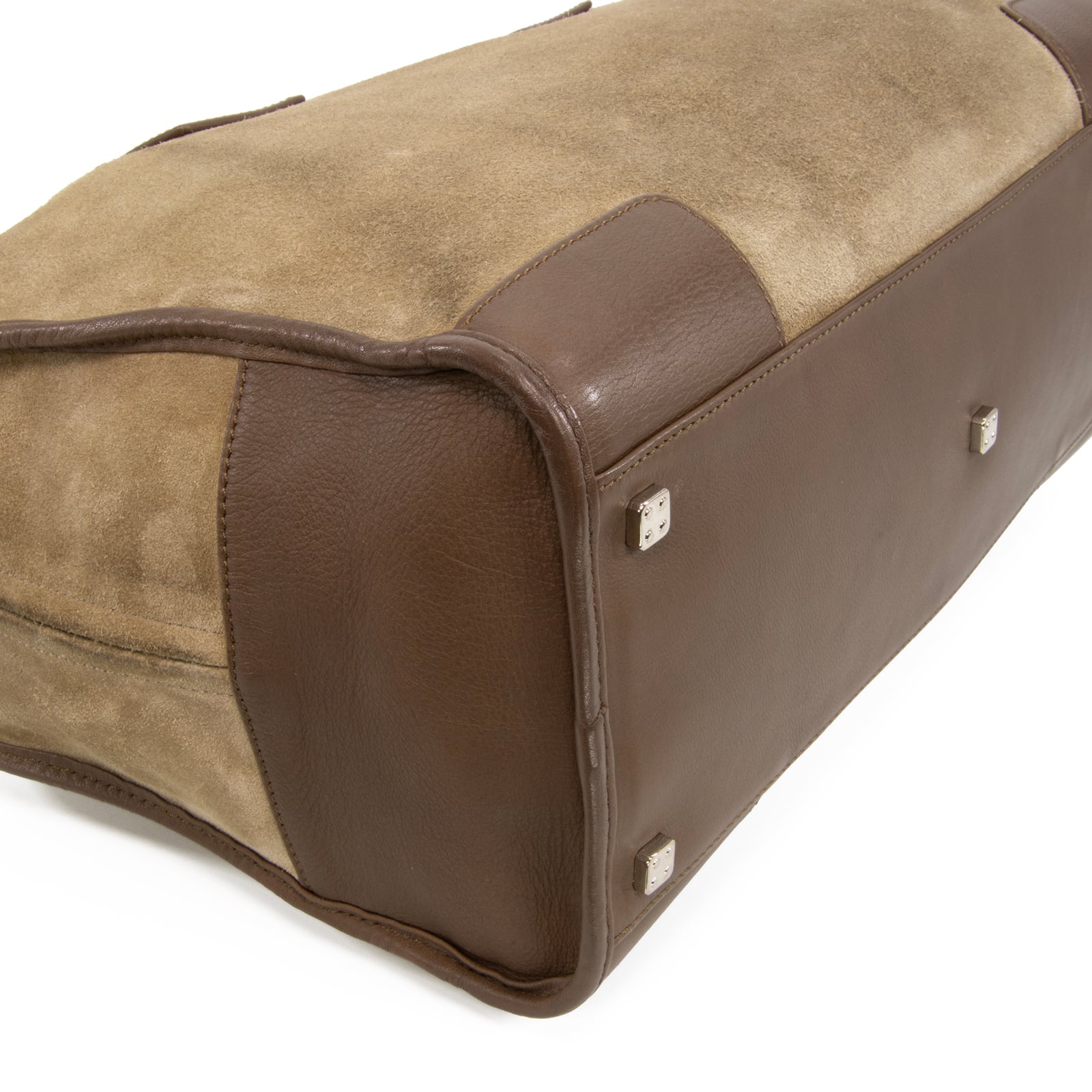 LOEWEアマソナブラウン スエード ミニボストンバッグ36 LOEWE アマソナ