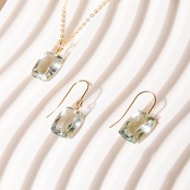 【グリーンアメシスト】コンケープ 14kgfネックレス